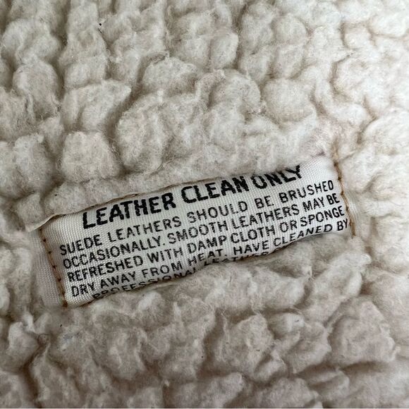 Vintage 70’s Lee Storm Rider Sherpa Suede Leather Coat Size 40 Marlboro Man - Picture 15 of 16